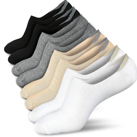 Jewelry - No Show Socks Women Low Socks Non Slip Flat Boat Line 4/8 Pairs